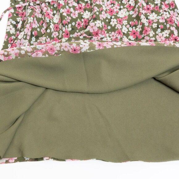 Aritzia Wilfred Terrace Dress Chiffon V Neck Dress Floral XS *Altered - Picture 12 of 13